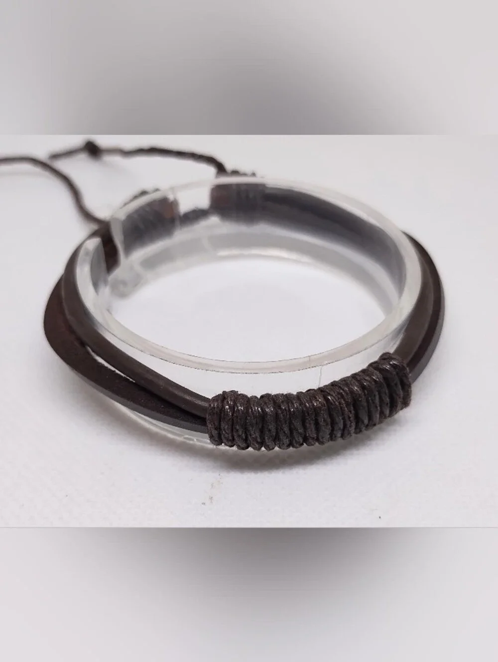 Men's‎ Bracelet Leather Layered Brown Jewelry New G15